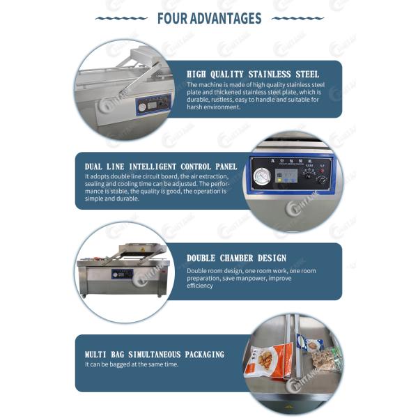 Plastic Food Container Double Chamber Vacuum Packing Machine