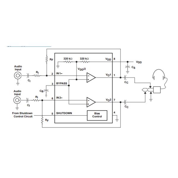 Microwave Integrated Circuit Chip Dual Stereo Audio Power Amplifier