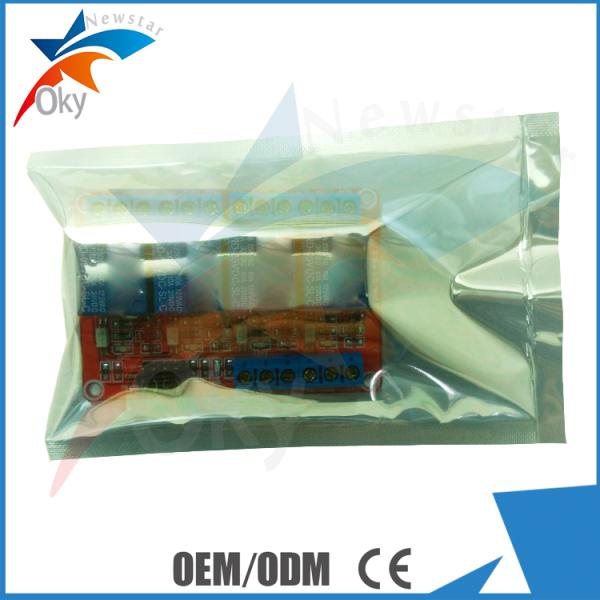 Lightweight Four Channel Relay Module For Arduino , Red Board