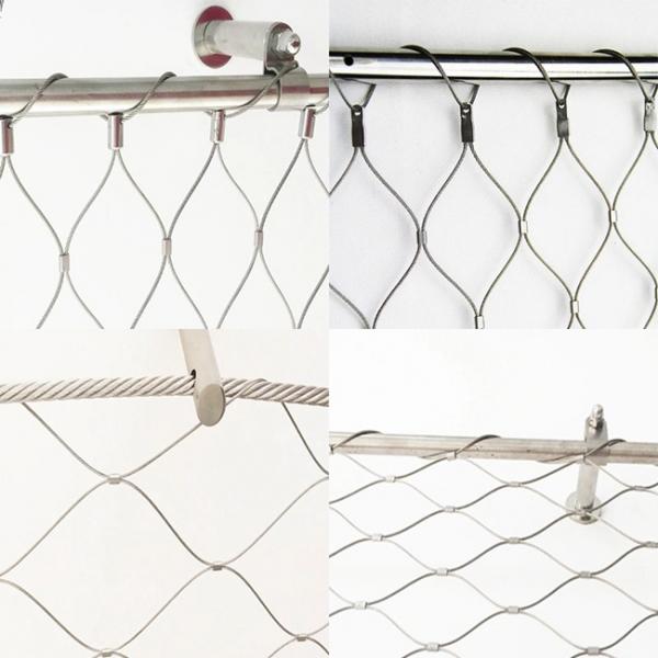 316 Stainless Steel Wire Rope Mesh Stair Railing Security Garden Fence Netting Zoo Mesh 1