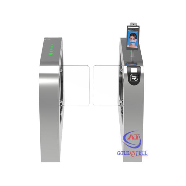 High Security Face Recognition Swing Barrier Gate Fast Speed 304 Stainless Steel