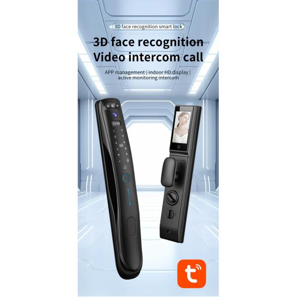 QLEUNG 3D Face Recognition Door Lock Fingerprint Card Code Access Tuya Active Video Calling WiFi Access Control Digital Lock