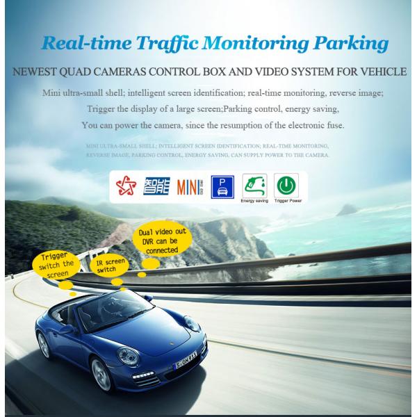 HD 720P CCTV Mobile DVR 360 Degree Panoramic Vehicles Splitter Sunta 4ch Camera