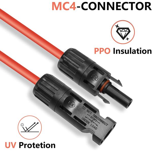 5ft 10 Awg 6mm2 Solar Panel Extension Cable