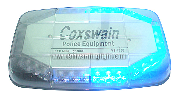 VS-1250 LED Mini lightbar, 30 GenIII 1W LEDs, 18 flash patterns, Magnetic install