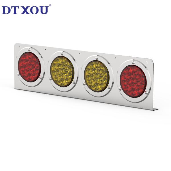 Iron Material Inch LED 4 Hole Bracket Trailer Tail Light Combination Brake Indicator Light