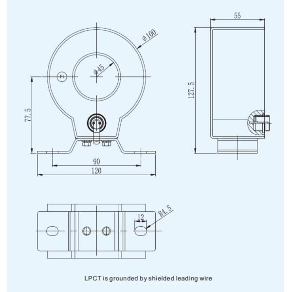 Single Phase Low Power Instrument Current Transformer Protection Compatible / Ring Type Current Transformer