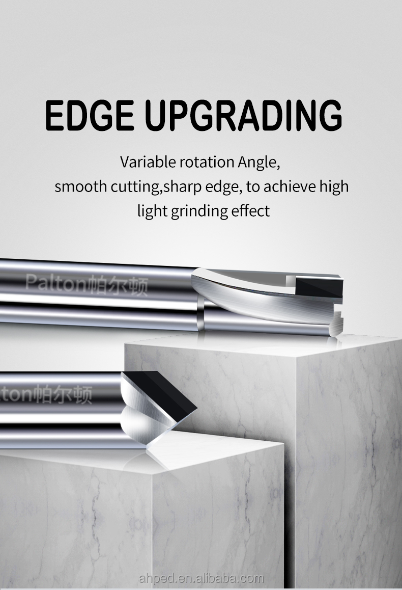 65HRC Straight PCD Milling Cutter Diamond Tip Router Bits End Mill