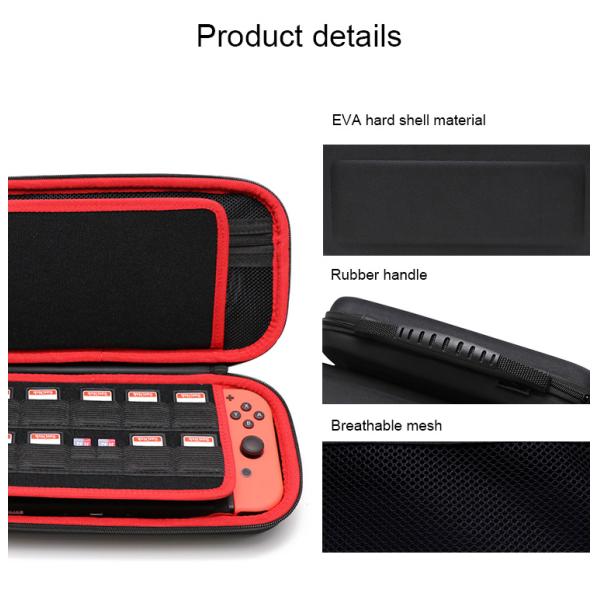 Nylon / Flannel Nintendo Switch Storage Case With Double Zipper