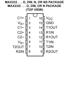 Electronic Integrated Circuit Chip IC MAX232DR DUAL EIA-232 Drivers / Receivers