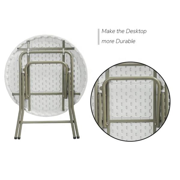 Mail Packing 60cm Round White Plastic Mini Bar Dining Table with Customized Color