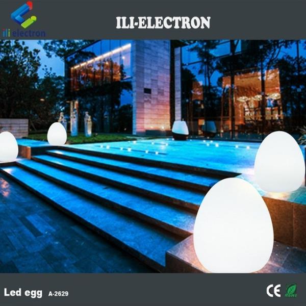 240v Egg Shaped Table Lamp With Remote Control Rechargeable