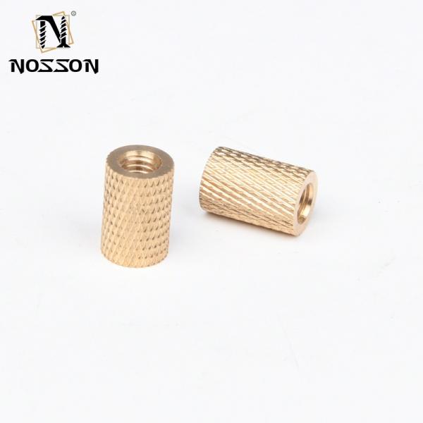 Chrome Plated Brass Insert Nut for Plastic Toy and Tool Reticulated Pattern Black Oxide Finish Imperial Measurement System