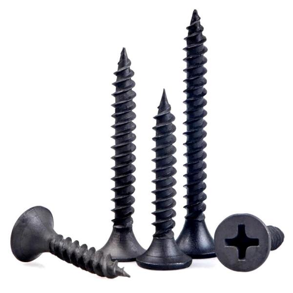 Black Phosphated Fine Thread #2 Phillips Bugle Head Drywall Screws - #6x25mm