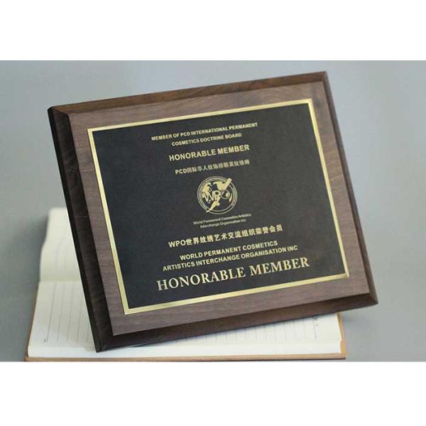 Personalized Solid Blank Wooden Shield Plaque With Custom Metal Decoration