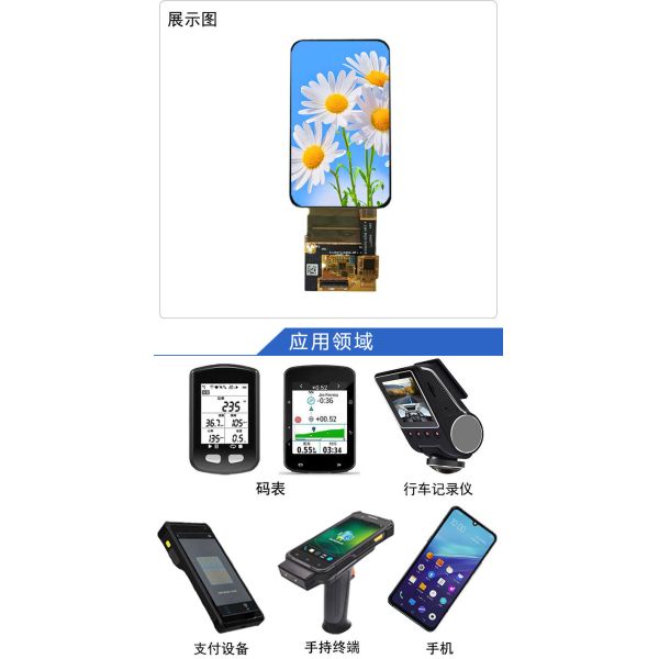 3.6 inch AMOLED display with touch 604 x 1024 dots MIPI interface driving IC SD5207