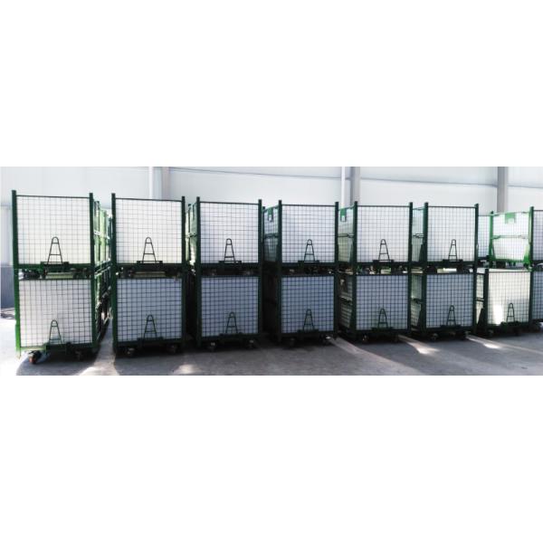 Plastic Spray Steel Wire Mesh Container Foldable Storage Cage Wire Container Steel Pallet Box