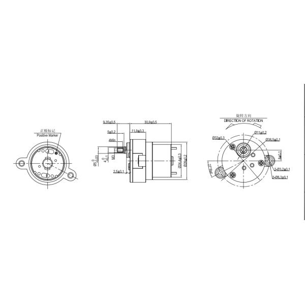 High Torque 60 Rpm 12V DC Geared Motor For Rotating Visualizer Robotic