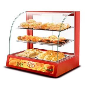 China 3 Layers Red Snack Food Warmer Showcase for Commercial Food Preservation Solution on sale