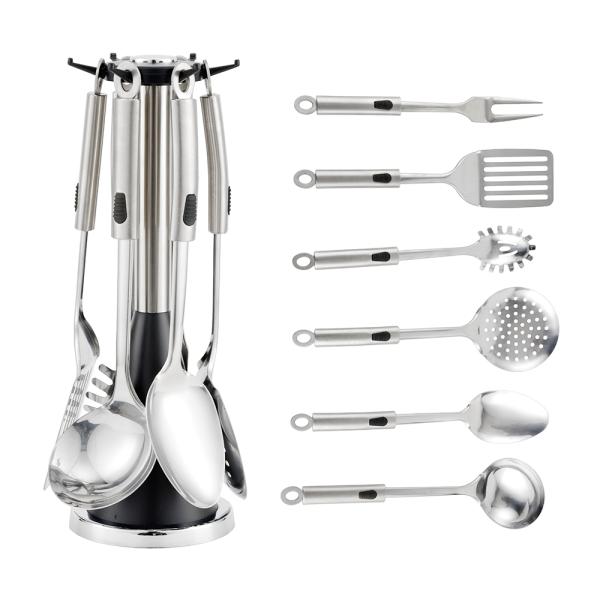 Sample Stainless Steel Kitchen Accessories Tools Set Silk Printing or Debossed Logo