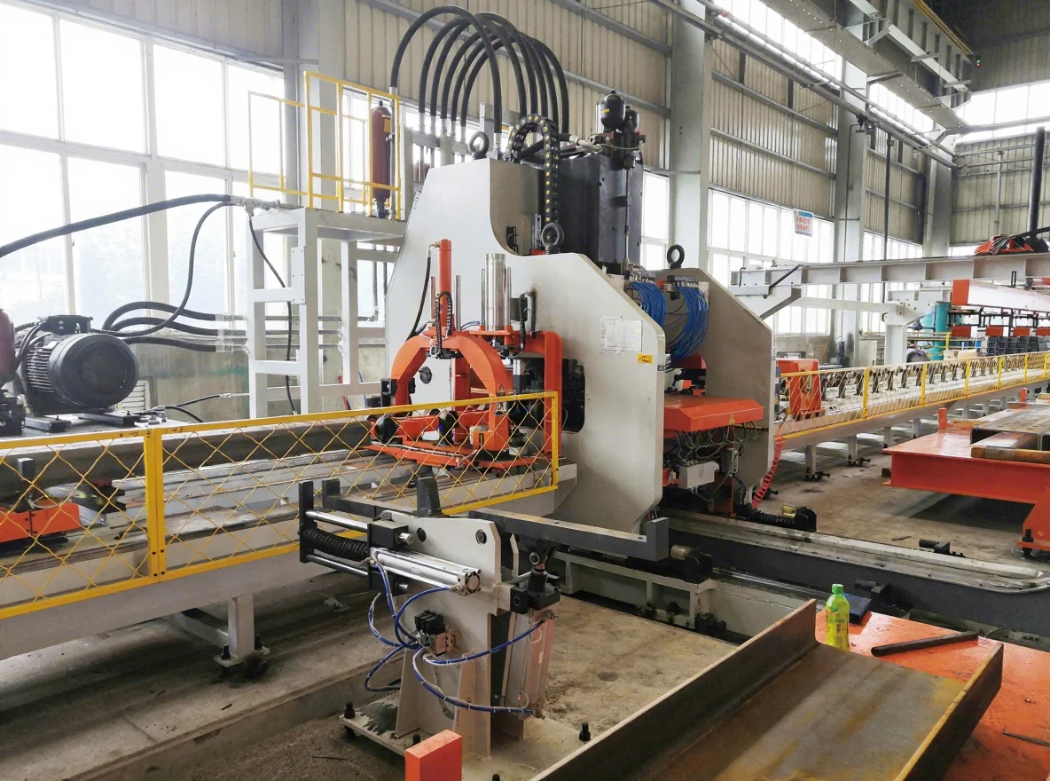 Precision Servo CNC Longitudinal Beam Flat Plate Punching Production Line