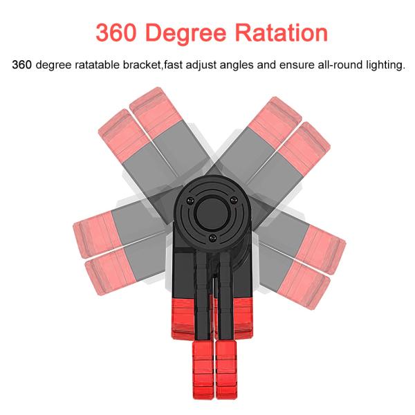 20W 360 Degree Rotating Work Light Dual Head COB 4AA Battery