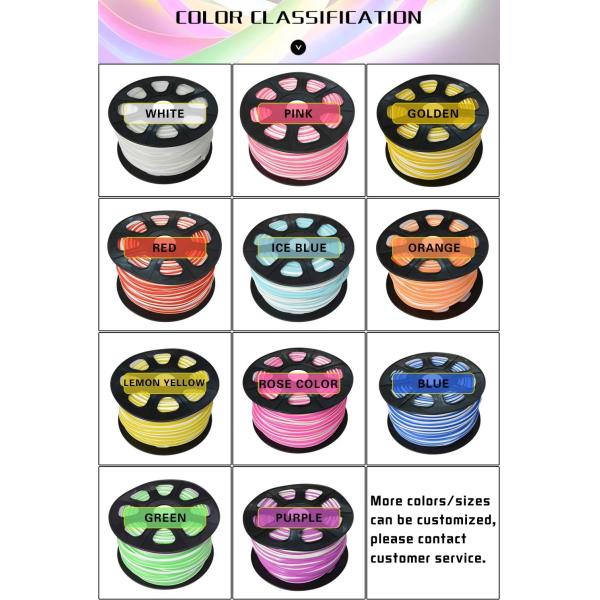 24W Waterproof Silicone Flex LED Neon Light Strip for 6mm Generation Separately Split Neon Tubes