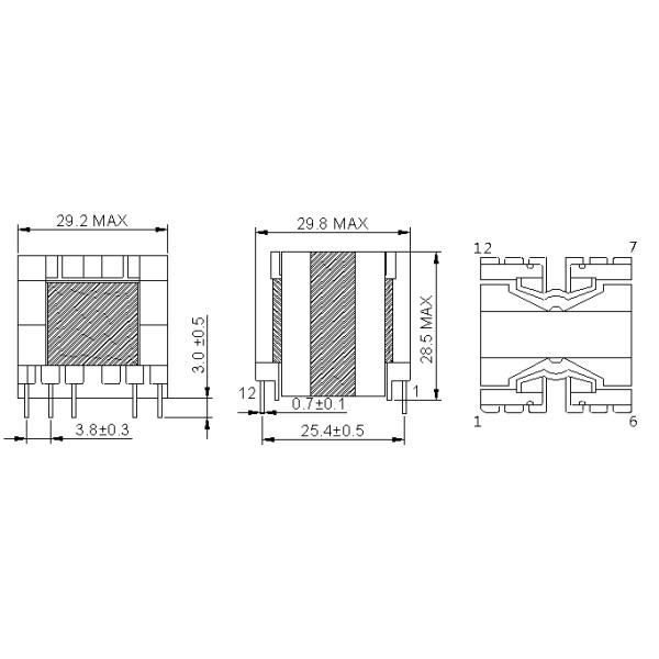 Customized High Frequency Power Transformer TG-PQ2625 CE & UL Certificates