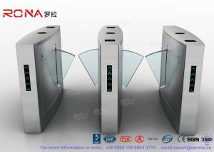 China Flap Barrier Gate Organic Glass Retractable RFID Card Reader Counter Speed Gate on sale