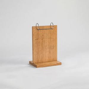 China Natural Wood Clip Menu Holder Flip Tabletop Sign Holder Stand A4 / A5 / A6 Size Custom on sale