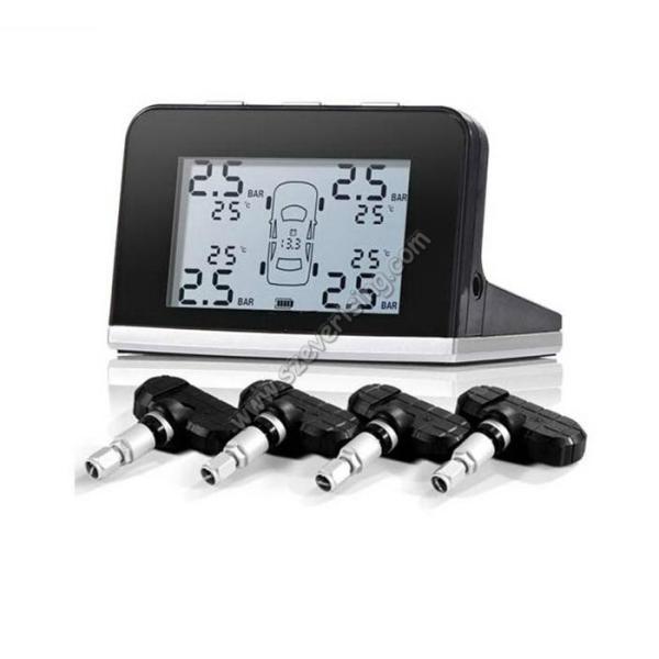 Solar TPMS System with Replaceable Battery Internal Tire Sensors and External Sensors