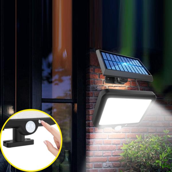 1.5W 180lm Solar Motion Sensor Wall Light 3.7V 1200mAh 100cob