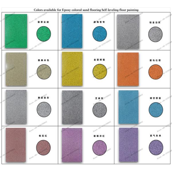 Mirror Marble Effect Epoxy Floor Coating Wear Resistant Durable Floor Paint Colored Sand Floor Coating Epoxy