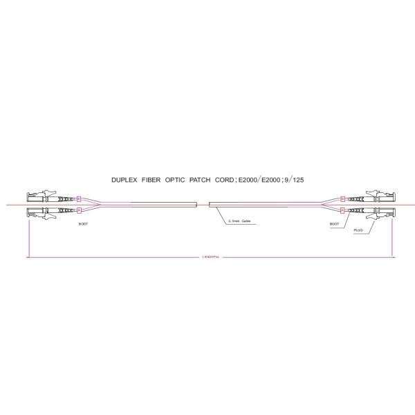 Duplex 2.0mm E2000 Fiber Optic Patch Cables Single Mode On Patch Panel