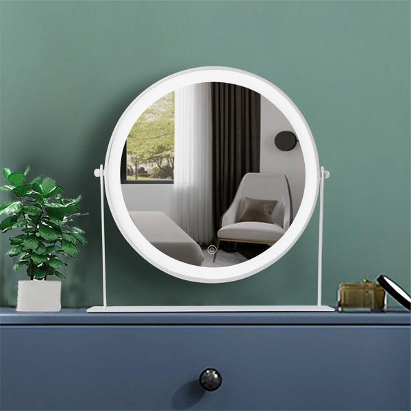 Compact Handheld LED Cosmetic Vanity Dressing Mirror For Makeup Individual Carton Packing