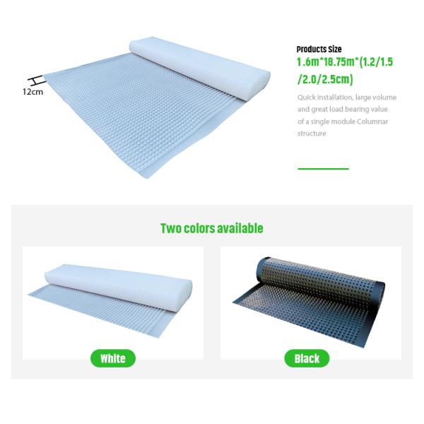 Strong Compression Resistance Drainage Cell Plastic Drainage Systems 2.0mm Cup Height