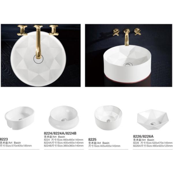 Modern Sanitary Ware Thin Edge Cabinet Wash Basin For Bathroom