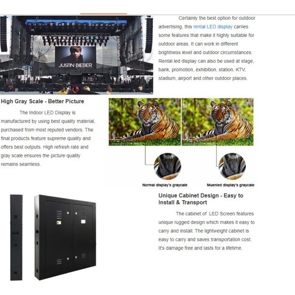 SMD3535 P10 Outdoor Led Display Screen Brightness Adjustable