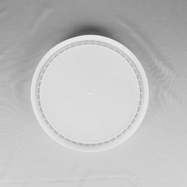 22L White Plastic Storage Bucket with Lid