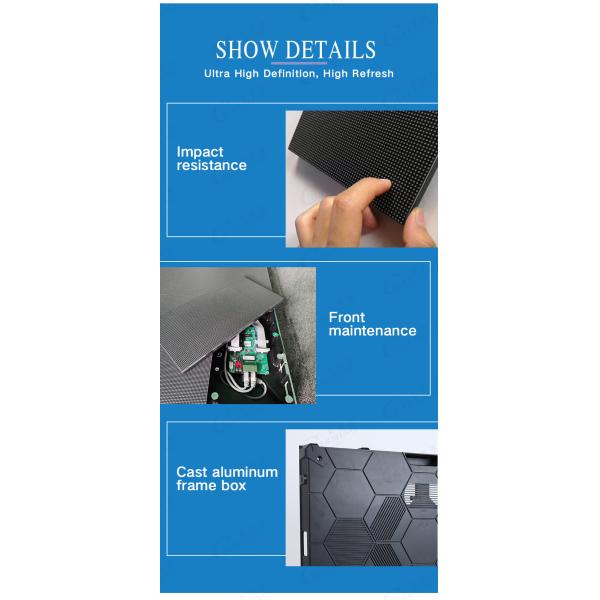 16 Bit P2 LED Video Wall Display Smd LED Module For Indoor Background