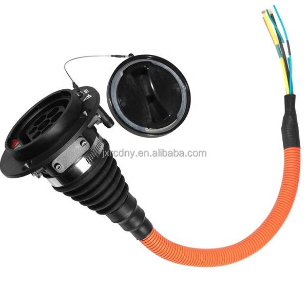 RDC EV Charger Holder Socket Type 2 Socket Cable Support EV Charger With 0.5 M Threaded Pipe