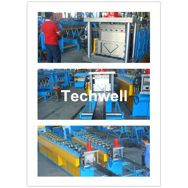 Solar Support Structure Roll Forming Equipment , 1.2 - 1.6 mm Thick Roll Former Machine