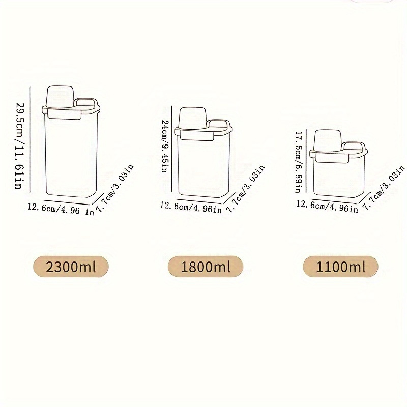 Wholesale Modern Design Kitchen Grain Storage Jars Rice Containers Dried Fruit Containers with Sealed Lid for Food Storage