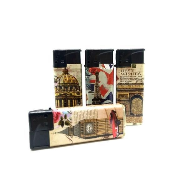 Customized Logo Portable Disposable Plastic Windproof Cigarette Lighter for Outdoor