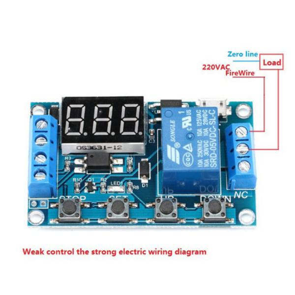 Sealed 12V Digital LED Display On/Off Timer Relay Switch Board for PCB Manufacturing