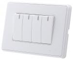 GNW58C Classic design white,champagne plate 4 gang single way wall switches and