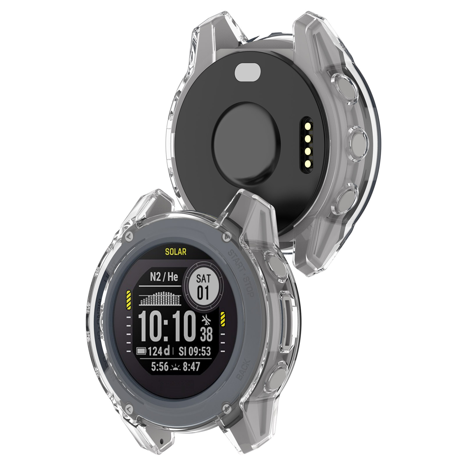 Eraysun TPU Case for Garmin Descent G2 Hollow Protector Shell Coverage for Garmin Descent G1/ Solar/Letel Watch Protection Cover
