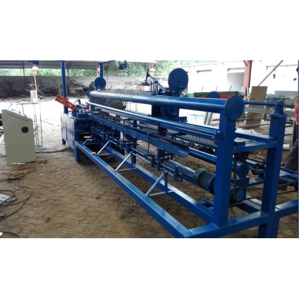 Safe Fully Automatic Chain Link Fence Machine For 25 * 25 - 100 * 100 mm Mesh Size