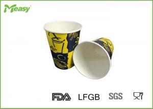 China Single Wall Insulated Disposable Coffee Cups Recyclable With Double Poly Coated Paper on sale