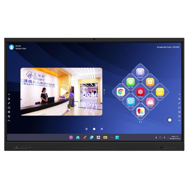 75 Inch LCD Smart Board with Android 15 and Wireless Share for Interactive Whiteboard Teaching and Meetings